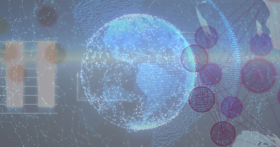 Digital Globe with Global Connectivity Network Patterns