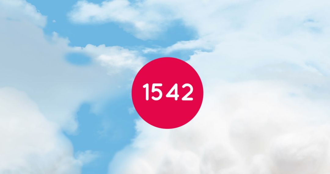 Number in Red Circle Over Cloudy Sky Symbolizing Digital Interaction