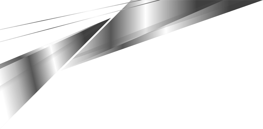 Floating Silver Ribbons on Transparent Background with Modern Gradient