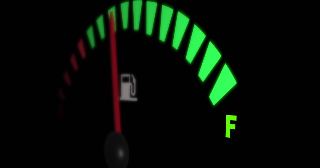 Fuel Gauge Display Showing Full Tank on Black Background - Free Images, Stock Photos and Pictures on Pikwizard.com