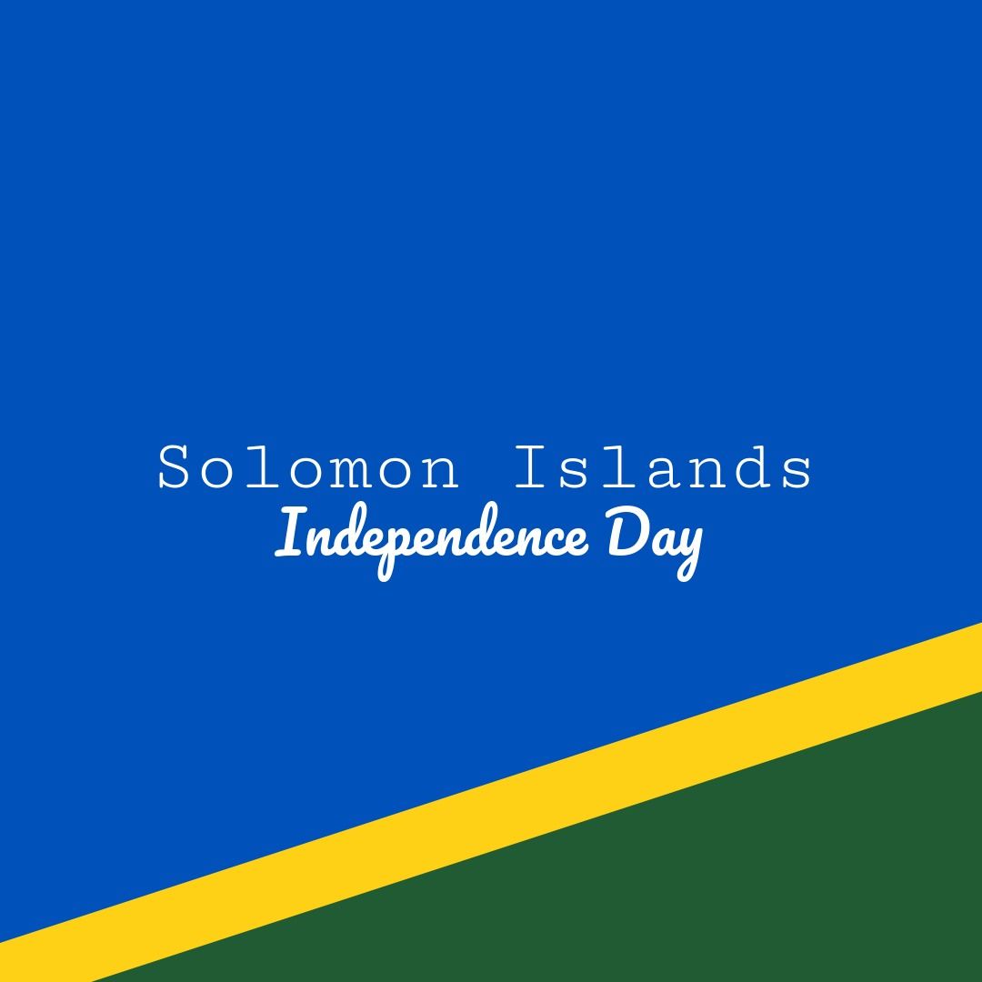 Solomon Islands Independence Day Celebration Graphic with National Colors - Download Free Stock Templates Pikwizard.com