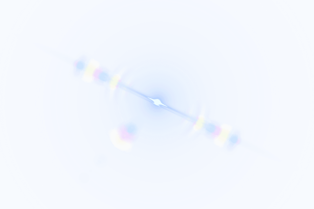 Colorful Light Beams on Transparent Background