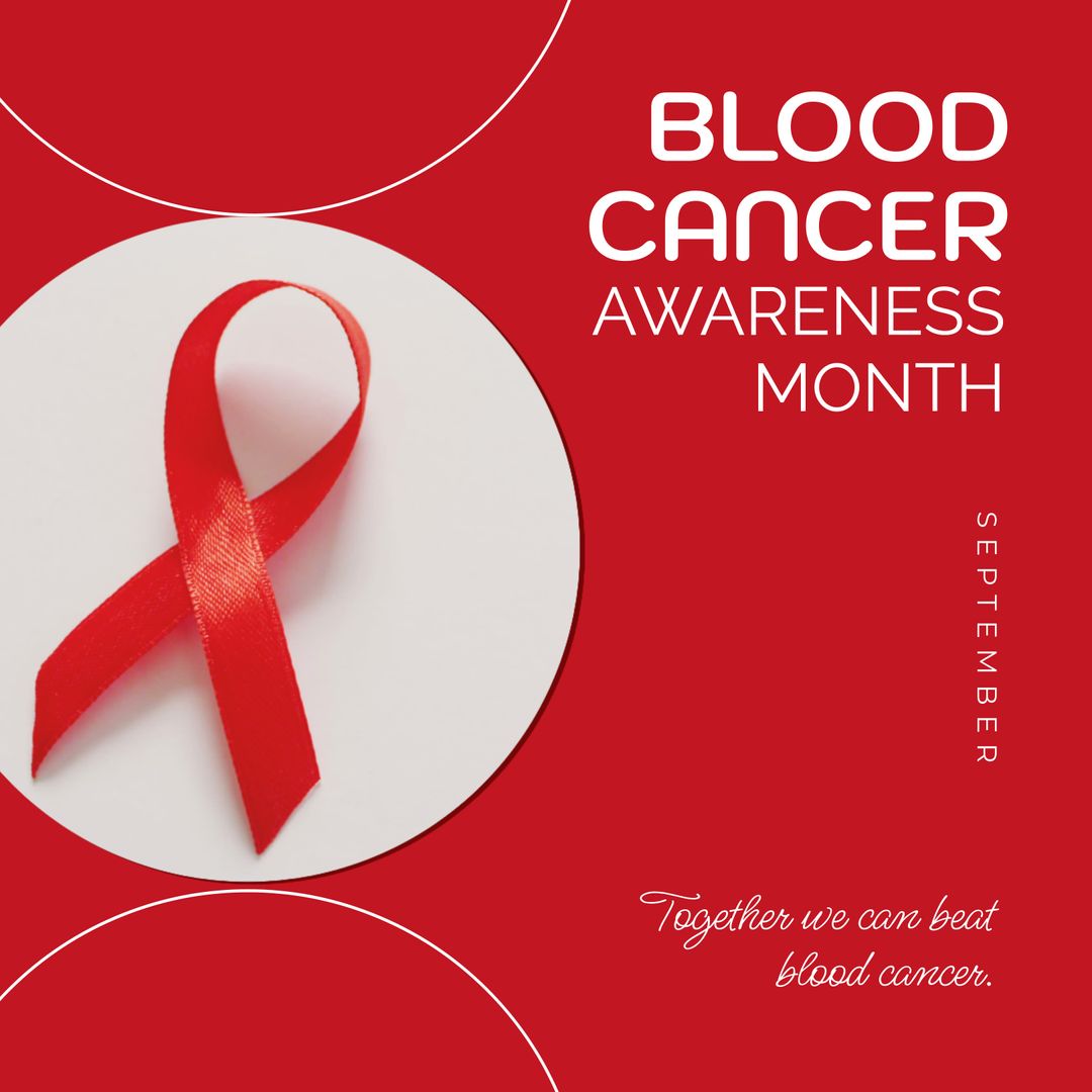 Blood Cancer Awareness Month Poster with Red Ribbon - Download Free Stock Templates Pikwizard.com