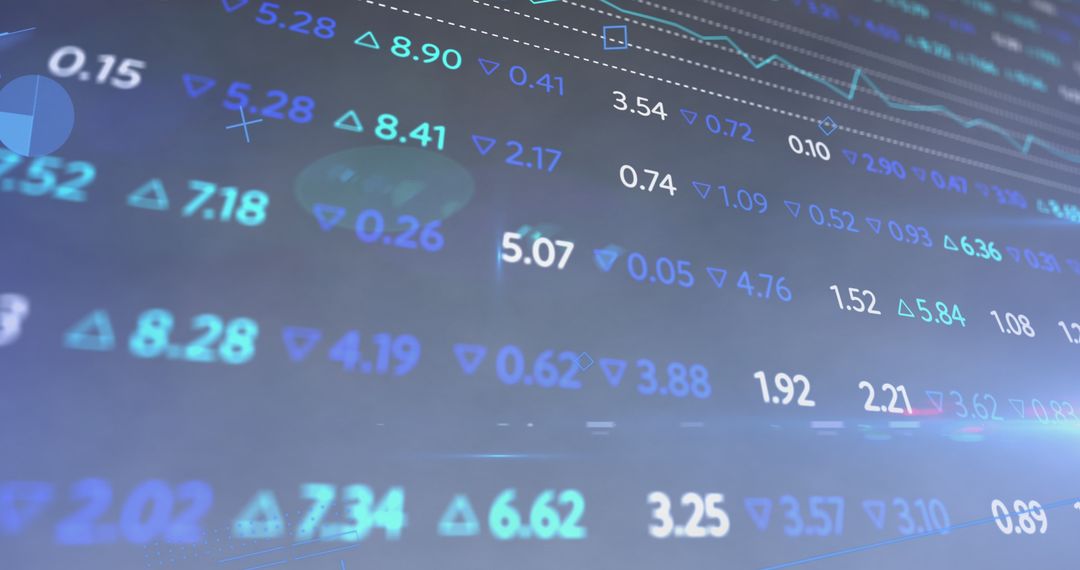 Digital Interface Displaying Stock Market Trends