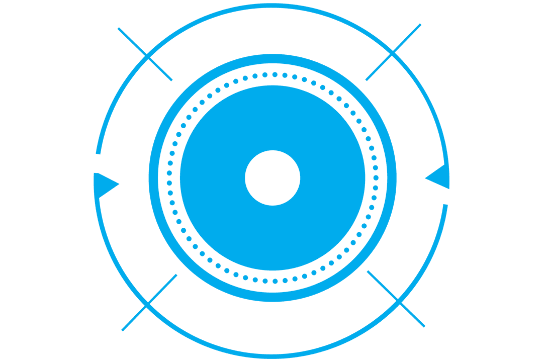 Abstract Blue Shapes and Pattern Design on Transparent Background