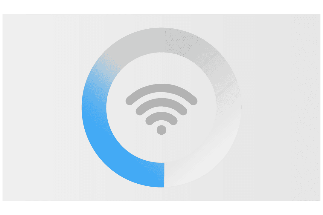 Network Signal Symbol Illustrating Connectivity in Transparent Design