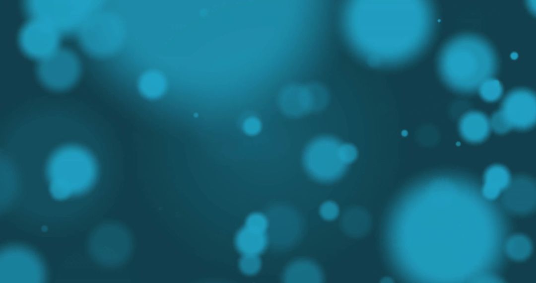 Abstract Teal Bokeh with Glowing Light Spots