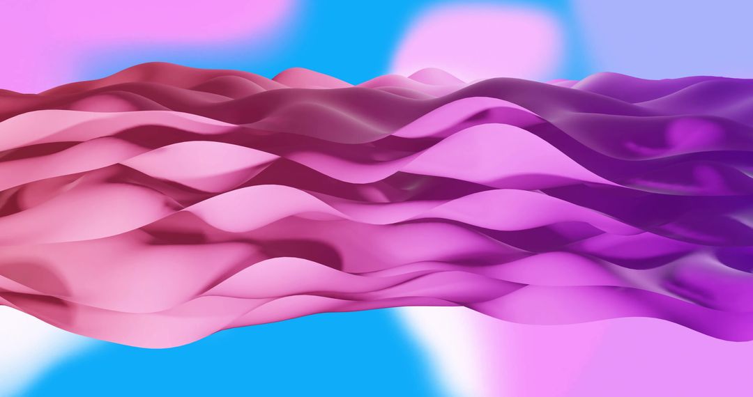 Abstract Waving Layers Over Multicolored Background