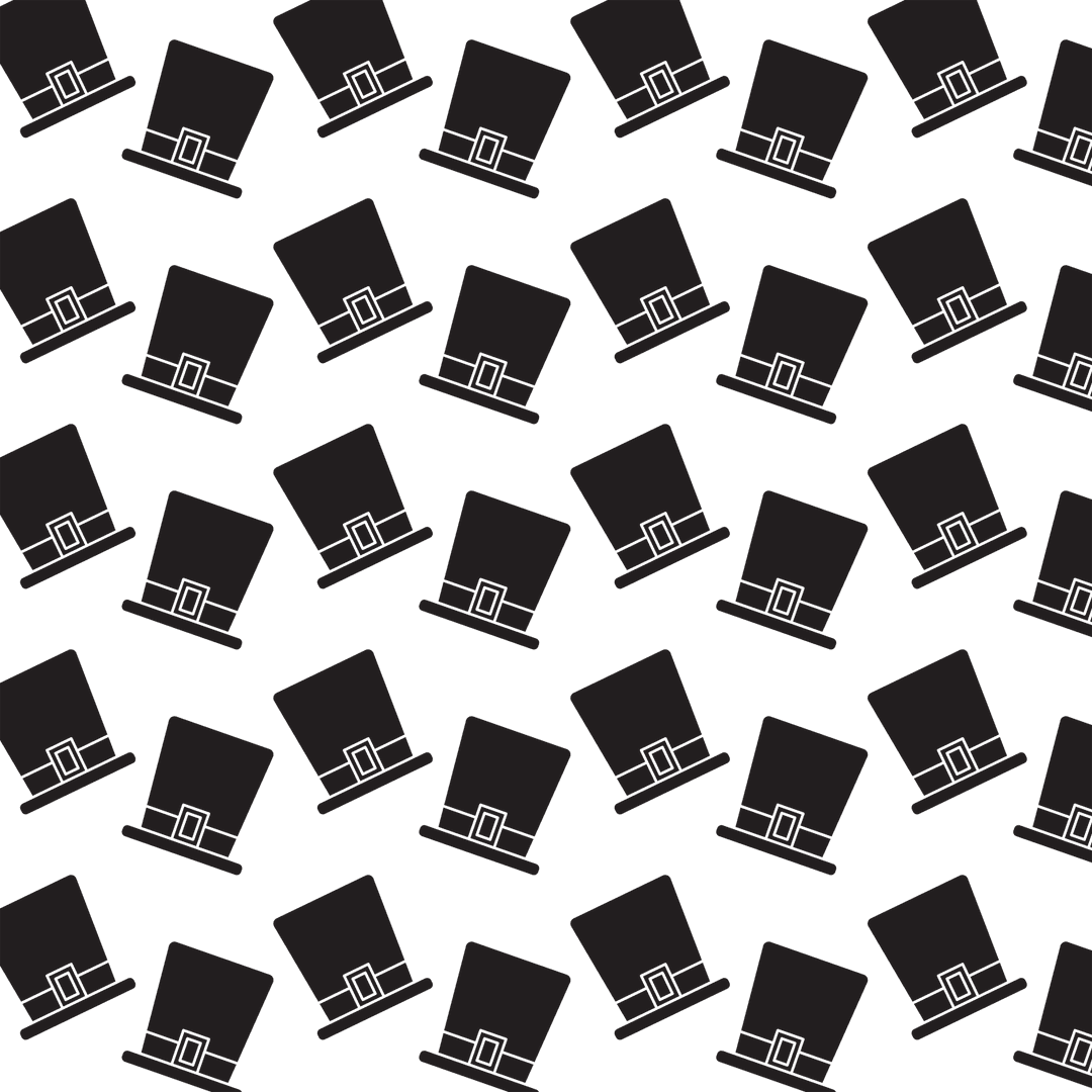 Seamless Black Top Hat Pattern on Transparent Background for Design - Download Free Stock Images Pikwizard.com