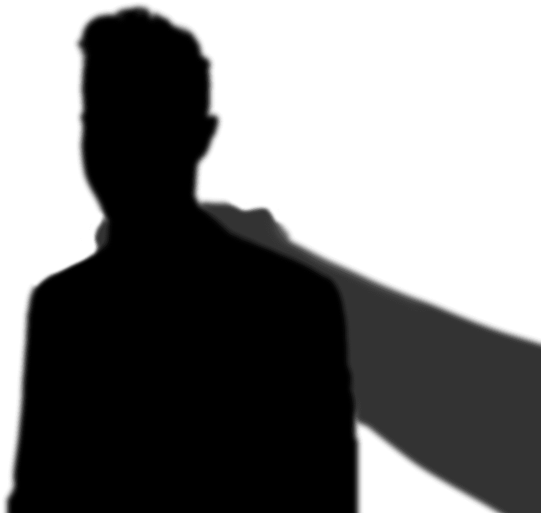 Transparent Silhouette of Hero Man Wearing Cape