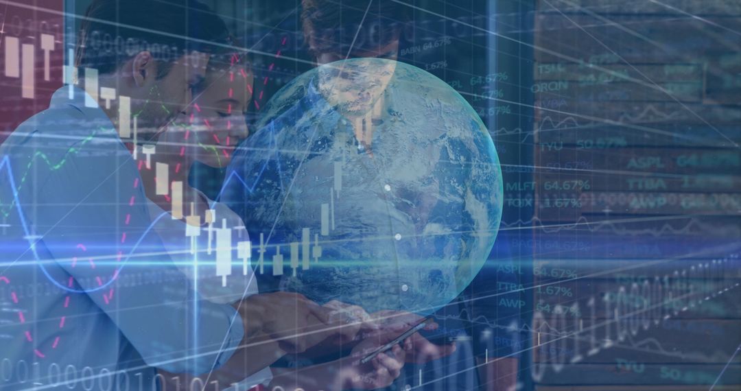 Global Business Analysis with Team Examining Smartphone Data