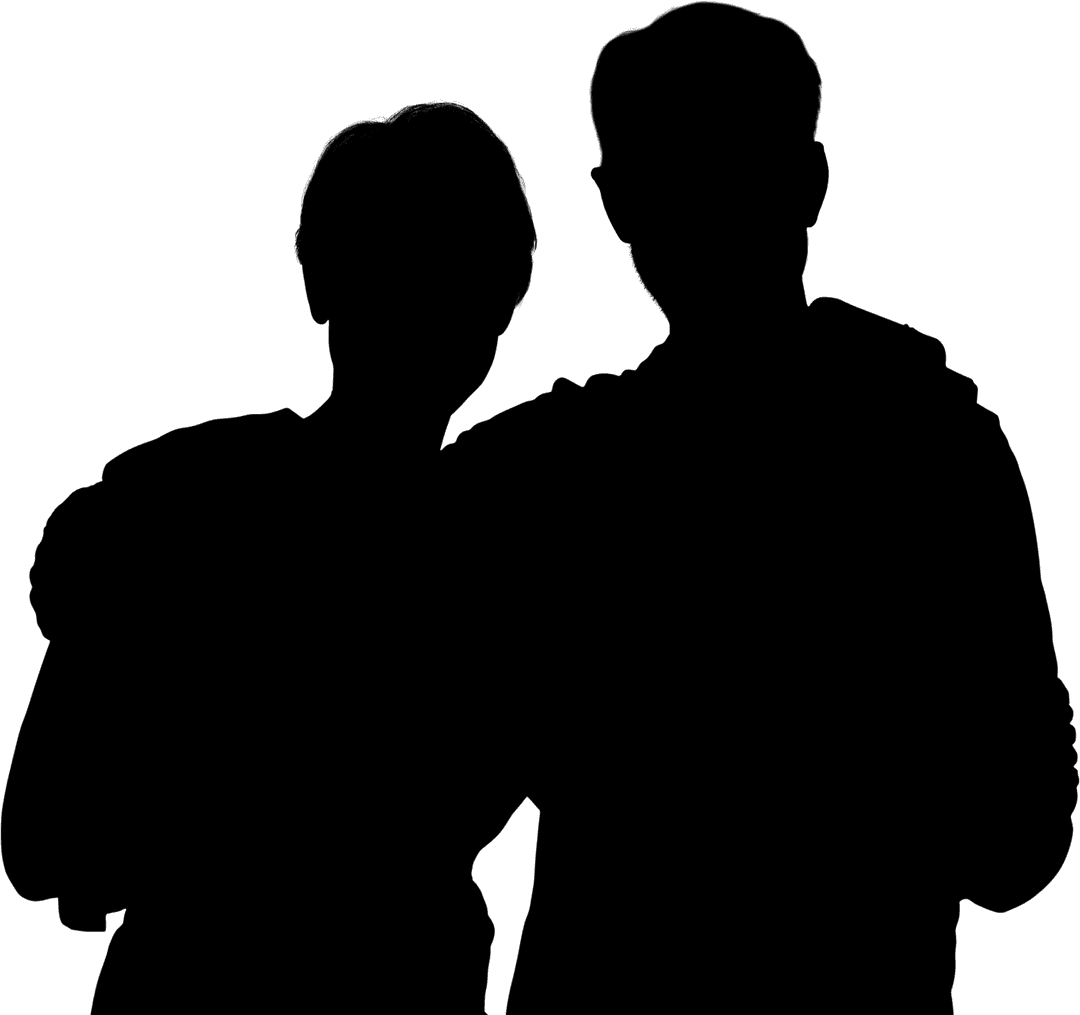 Couple Embracing with Transparent Background Illustrating Love