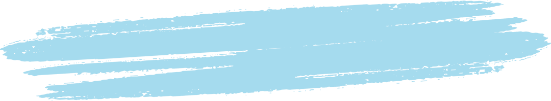 Abstract Sky Blue Brush Stroke on Transparent Background