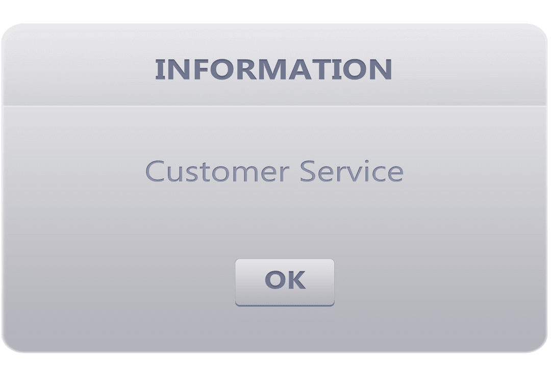 Transparent Dialogue Box Emphasizing Customer Service Engagement