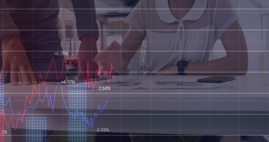 Business Meeting Analyzing Stock Market Trends with Data Visualization - Free Images, Stock Photos and Pictures on Pikwizard.com