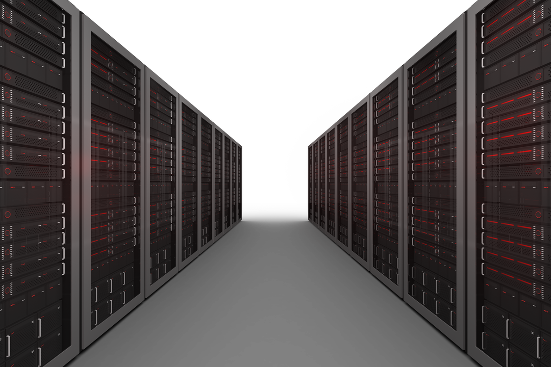 Transparent Server Room Illustration with Data Center Racks - Download Free Stock Images Pikwizard.com