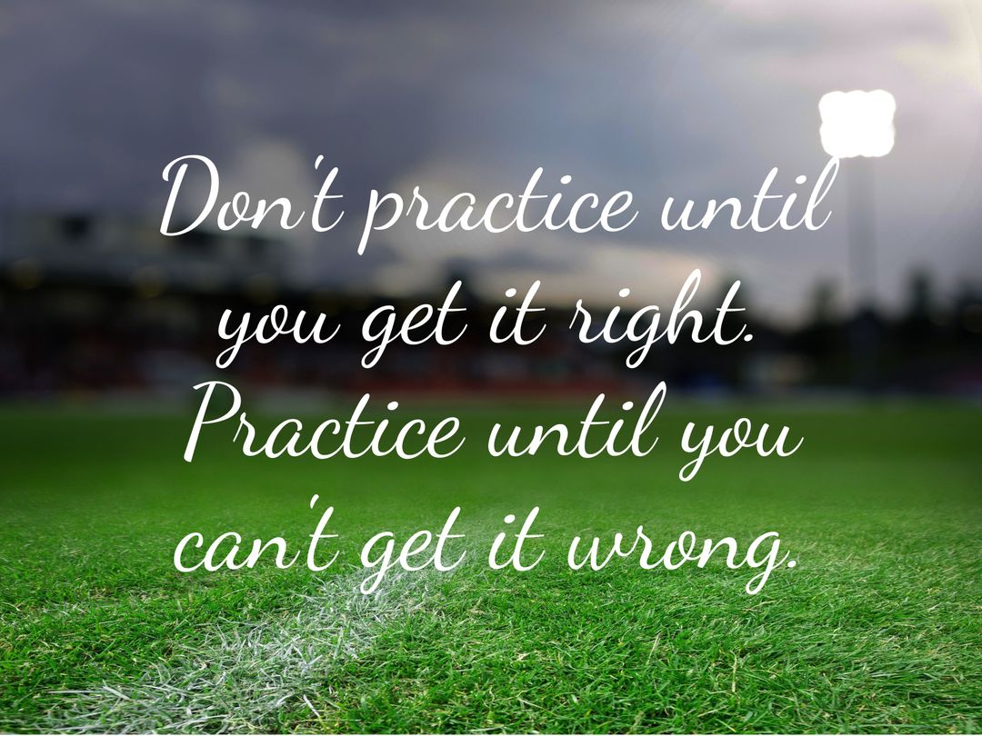 Motivational Quote on Sports Field with Stadium Lights Evoking Determination - Download Free Stock Templates Pikwizard.com