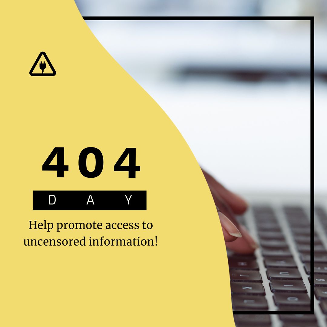 404 Day Supporting Access to Uncensored Information with Typing Hands - Download Free Stock Images Pikwizard.com
