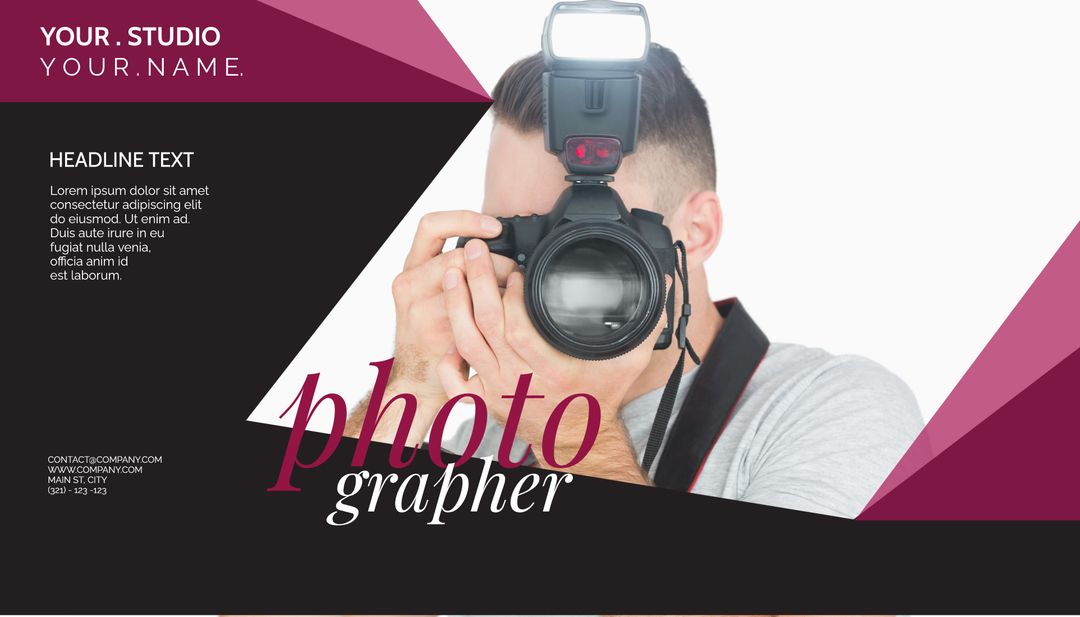 Photographer Peering Through Camera Lens with Creative Focus