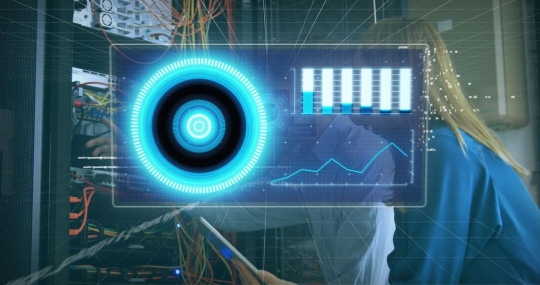 Futuristic Global Technology Interface with Data Connections