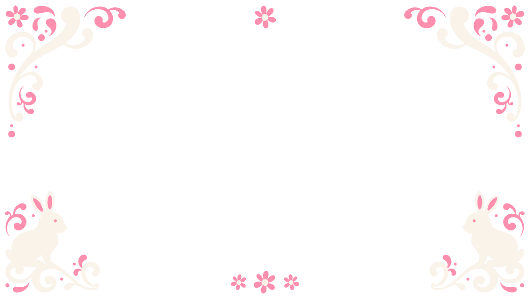 Elegant Transparent Frame with Rabbits and Floral Motifs