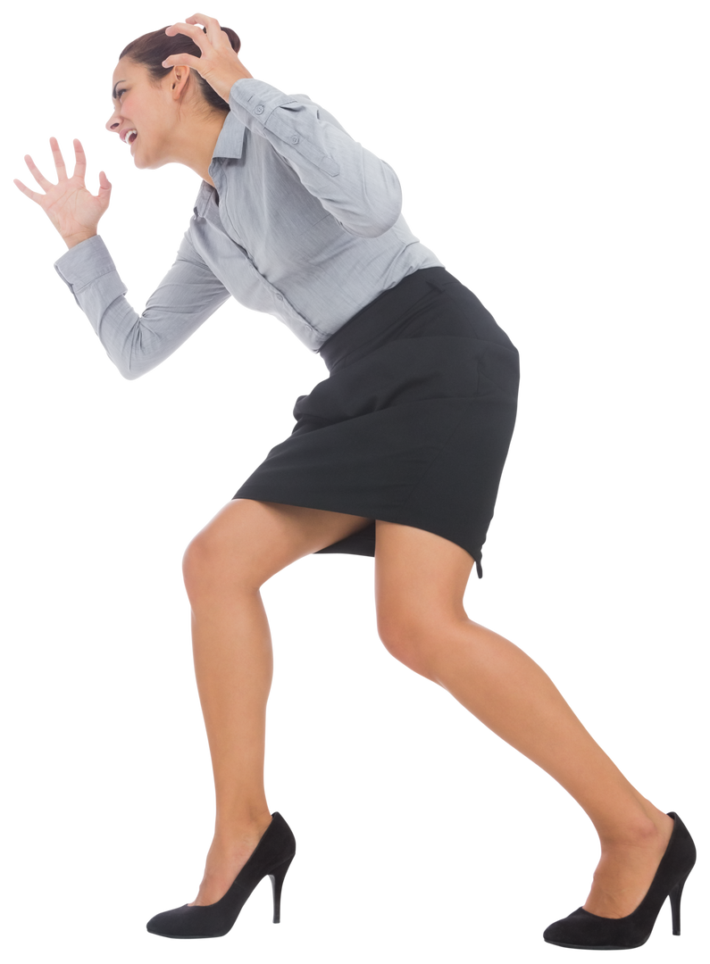 Transparent Image of Angry Businesswoman with Hands Up on Isolated Background - Download Free Stock Images Pikwizard.com