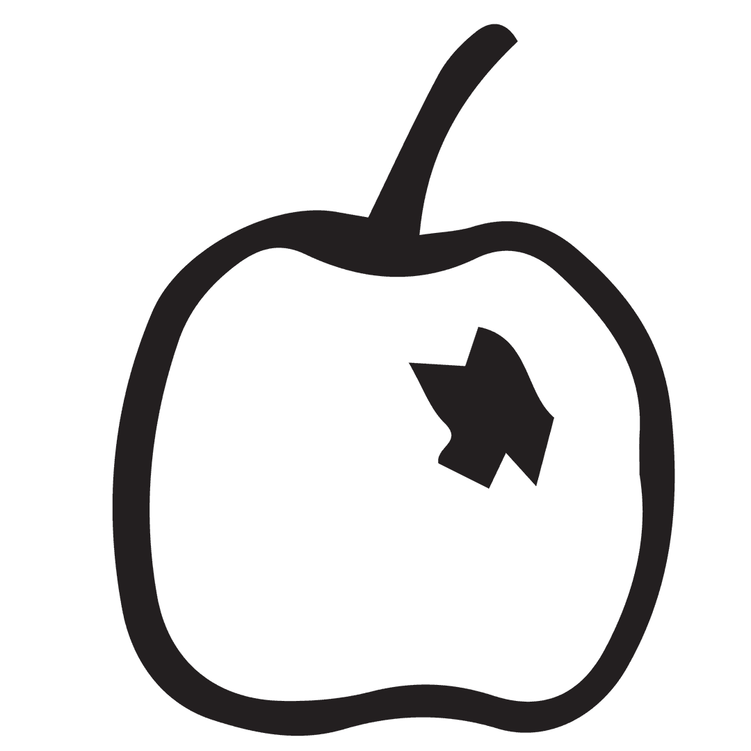 Apple Symbol on Transparent Background for Organic Concepts