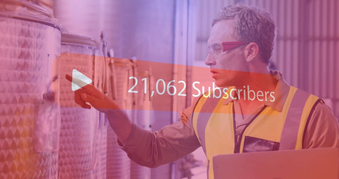 Industrial Technician Monitoring Data Over Subscriber Interface