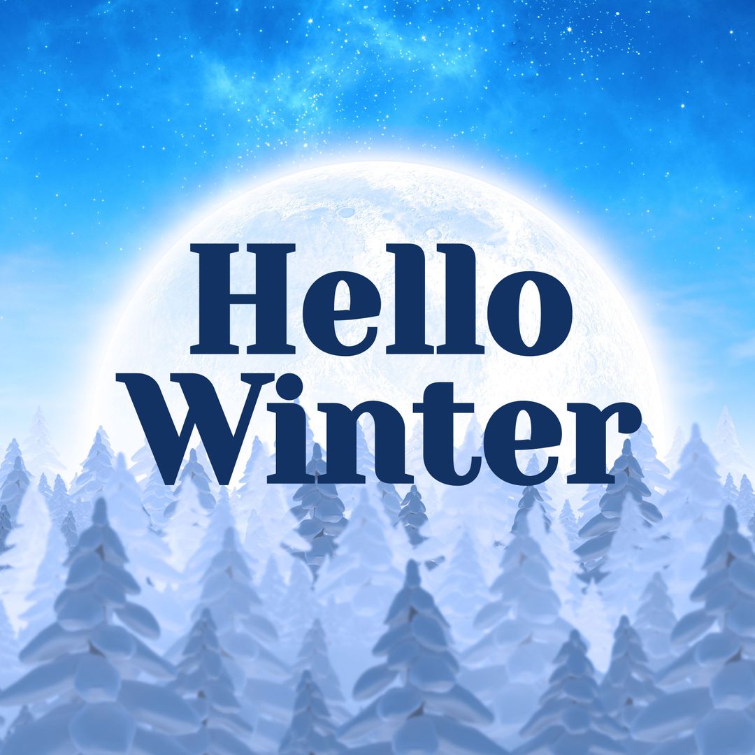 Welcome Winter Forest with Moonlit Sky - Download Free Stock Templates Pikwizard.com