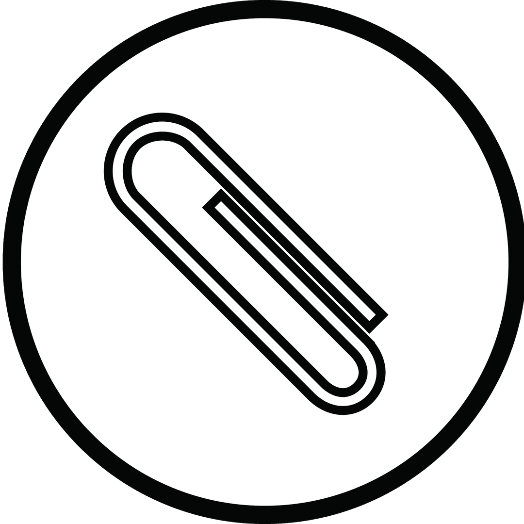 Paper Clip Icon on Transparent Background Office Tool