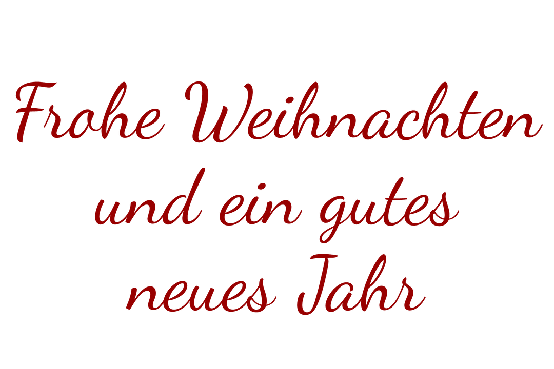 Transparent German Christmas Greeting Text on Clear Background