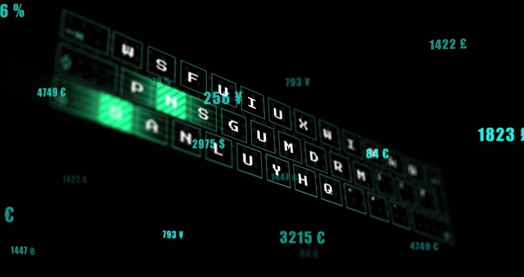 Dynamic Number Visualization Against Dark Background