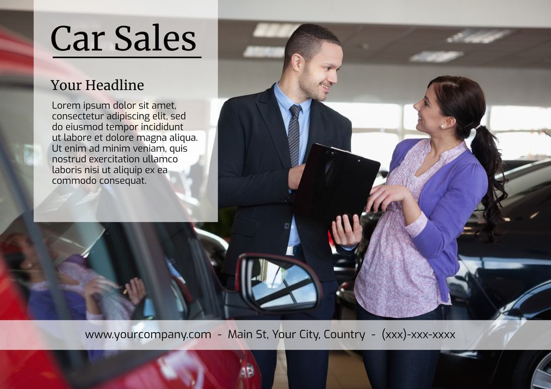 Professional Car Sale Consultation in Dealership - Download Free Stock Templates Pikwizard.com