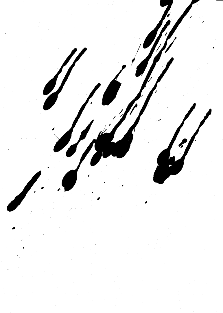 Transparent Functional Seamless Black Ink Stains