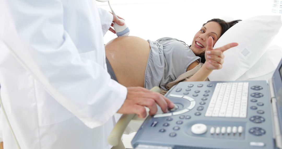 Pregnant Woman Receiving Routine Ultrasound Examination at Hospital - Free Images, Stock Photos and Pictures on Pikwizard.com