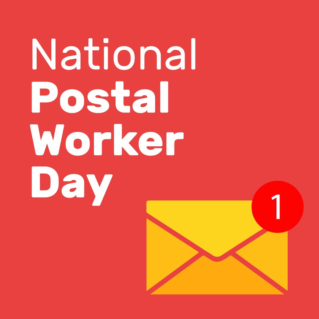 National Postal Worker Day Celebration Illustration with Notification Icon