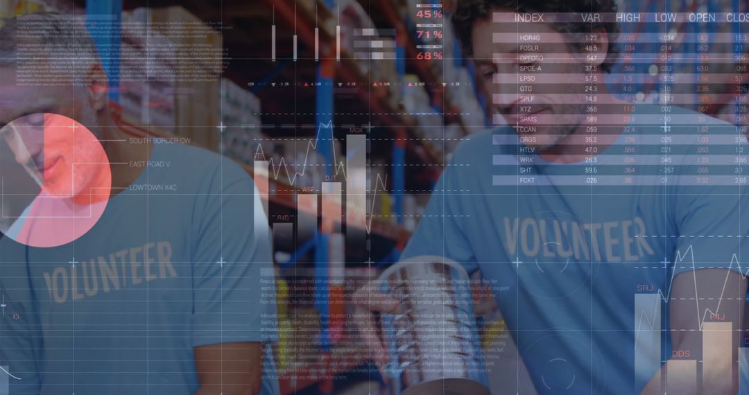 Data Overlay on Volunteers in Donation Warehouse