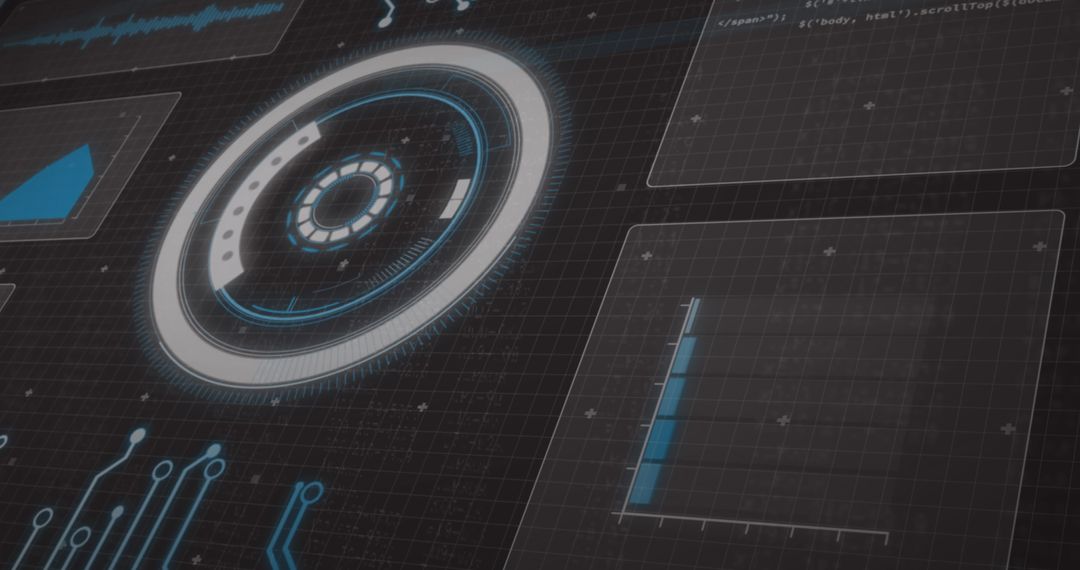 Futuristic Digital Interface with Scanning and Data Analytics