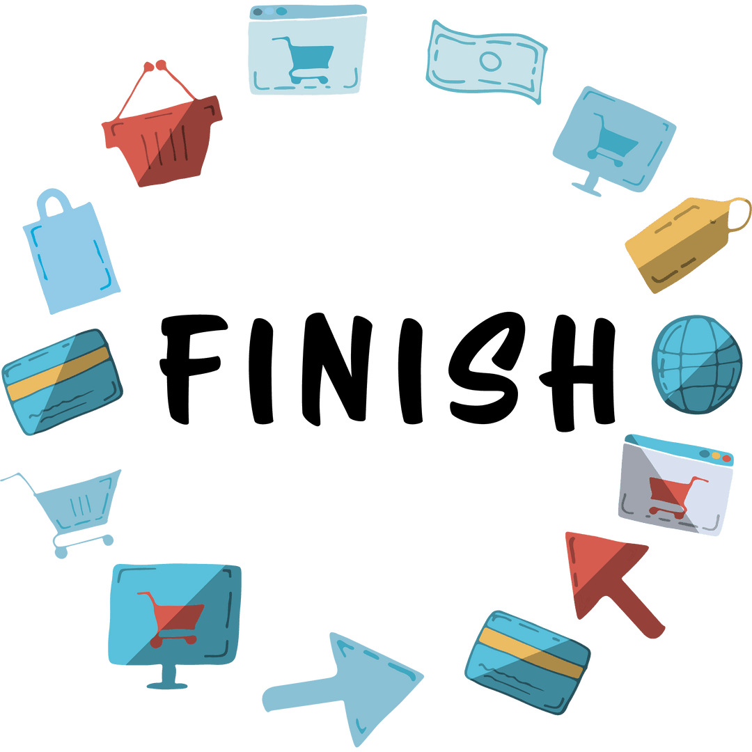 E-commerce Shopping Icons Circle Transparent Background