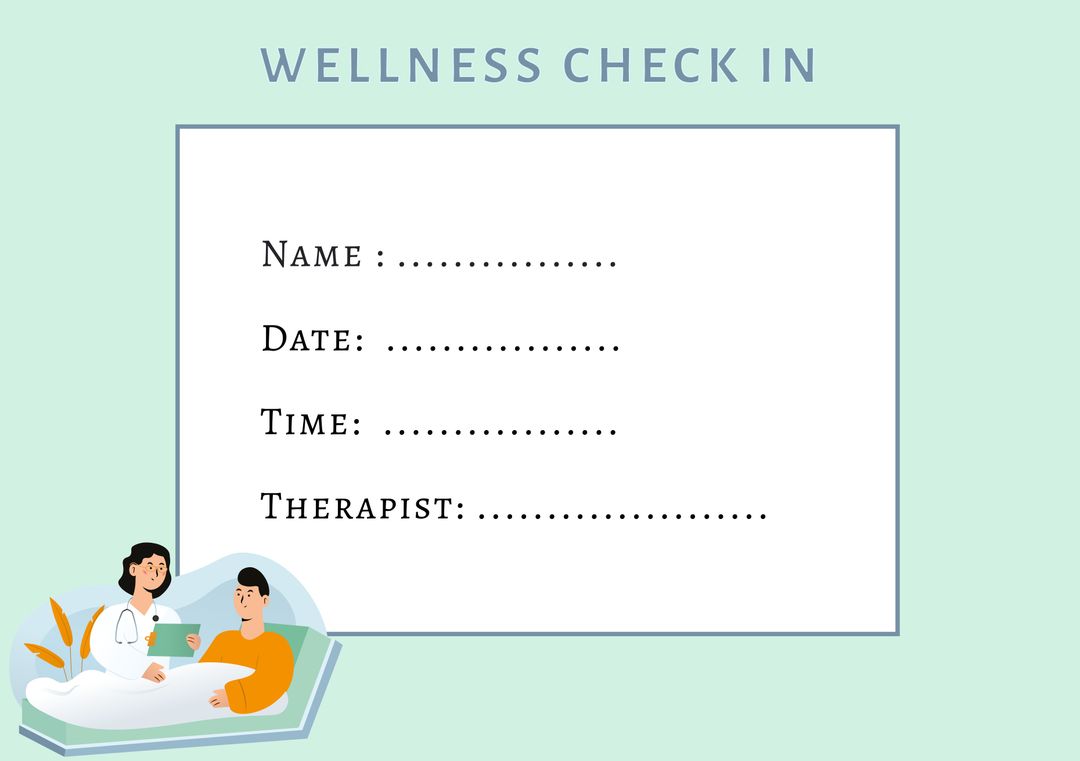 Wellness Check In Form With Doctor And Patient Illustration - Download Free Stock Templates Pikwizard.com