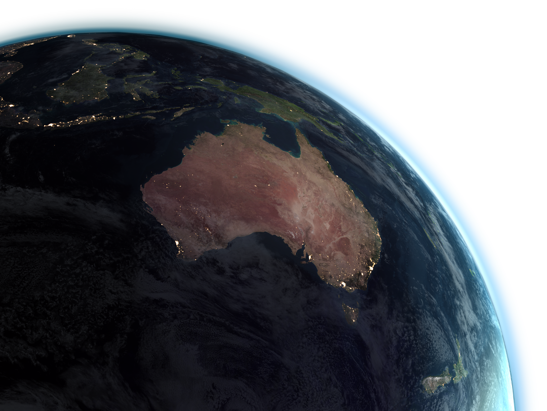 Transparent View of Earth Showing Australia and Indonesia at Night - Download Free Stock Images Pikwizard.com