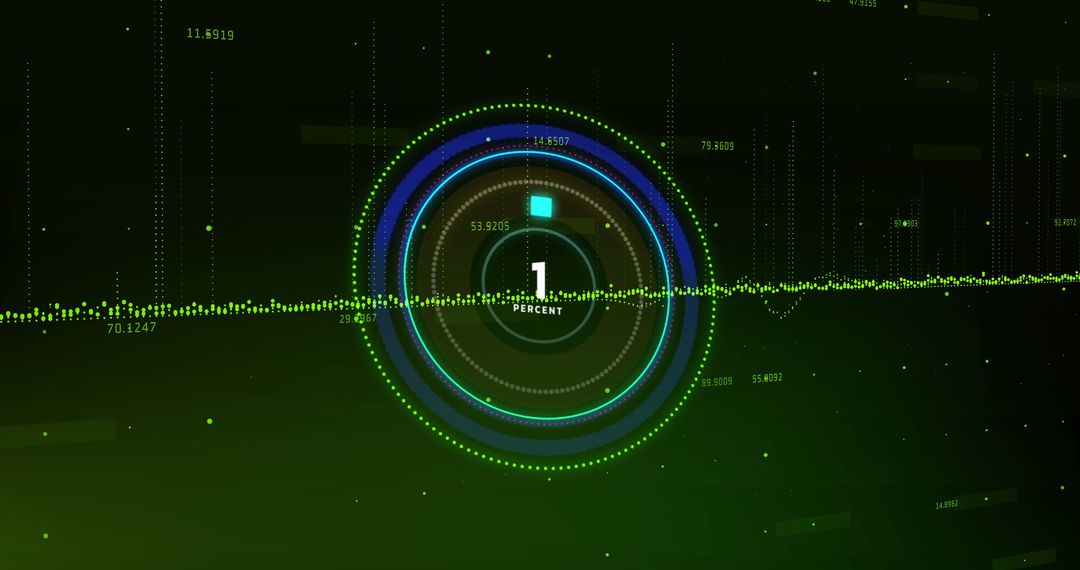Digital Interface with Data Graph and Processing Circle - Free Images, Stock Photos and Pictures on Pikwizard.com