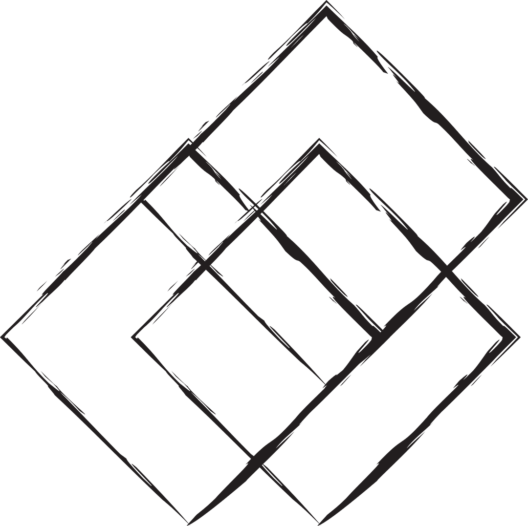 Abstract Geometric Overlapping Squares on Transparent Background