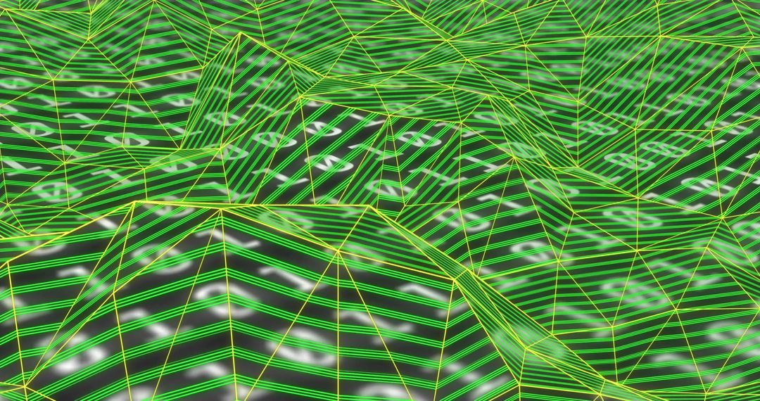 Abstract Digital Landscape with Binary Code