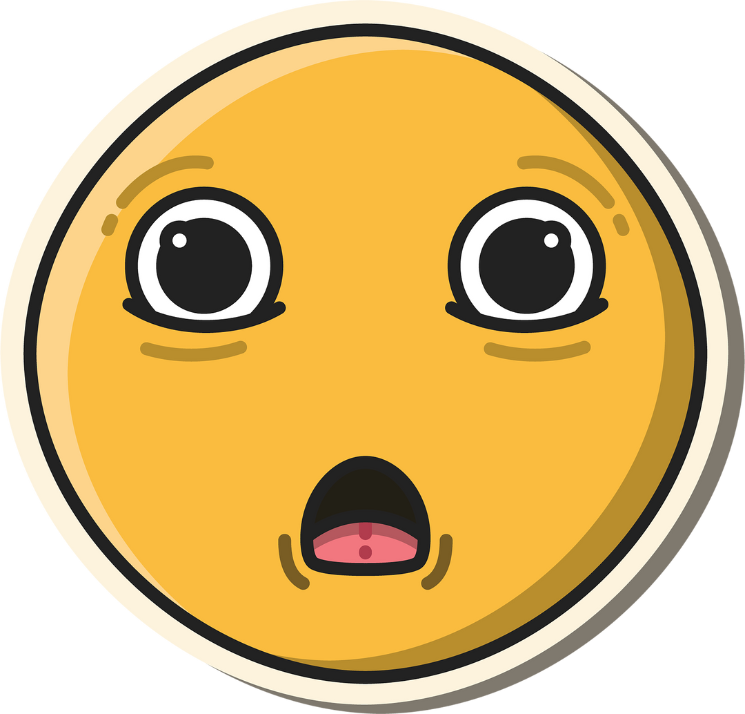 Shocked Emoji Icon on Transparent Background - Download Free Stock Images Pikwizard.com