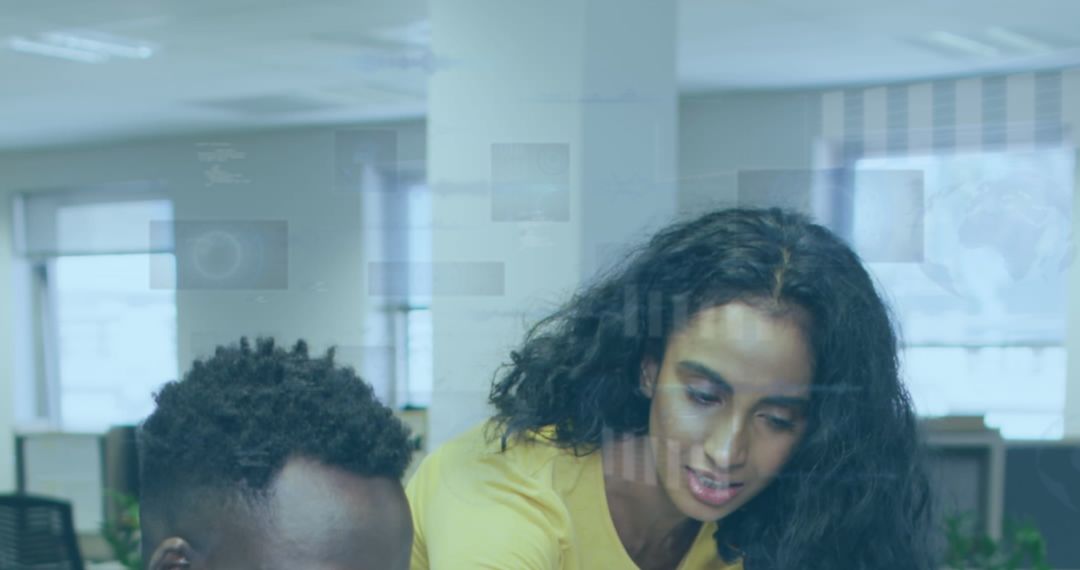 Diverse Business Team Collaborating in a Data-Driven Environment