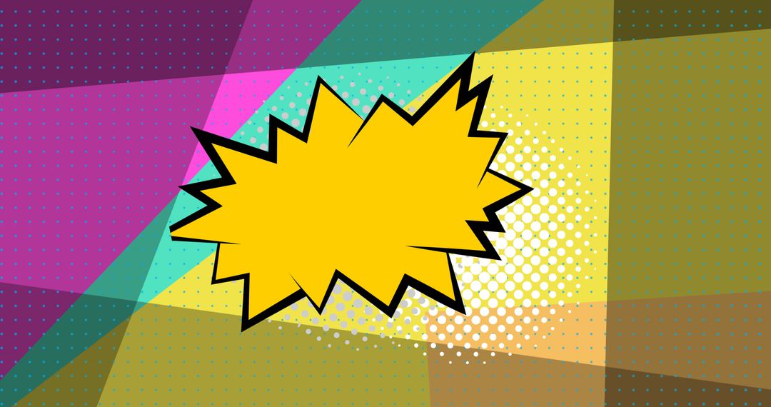 Colorful Abstract Speech Bubble Pop Art