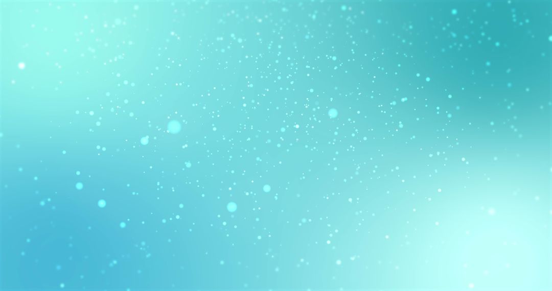 Glistening Snowfall on Turquoise Background Winter Wonderland