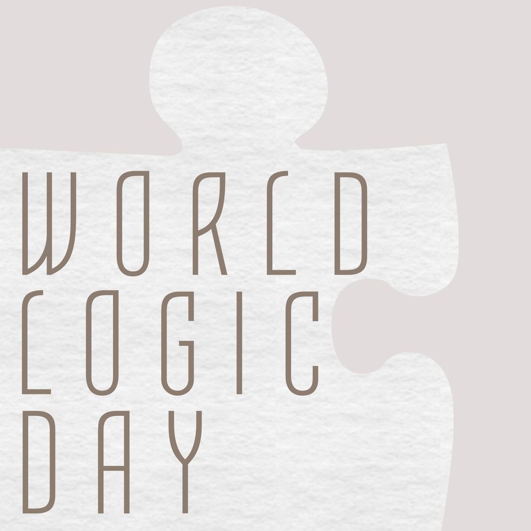 Puzzle Piece Design Celebrating World Logic Day