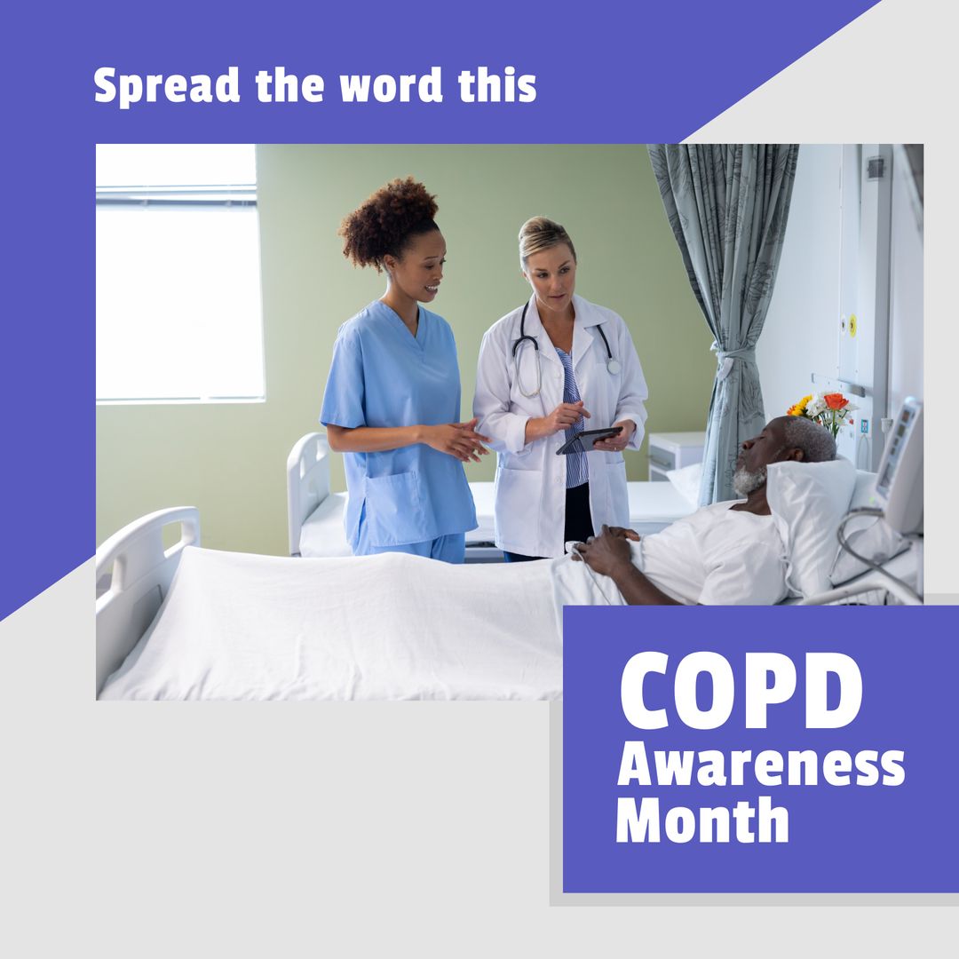 Health Professionals Discussing COPD with Hospitalized Patient